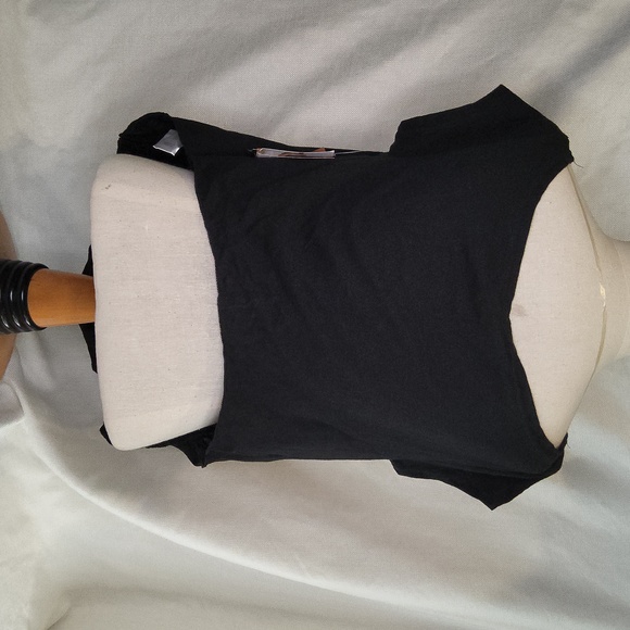 Vintage y2k Beyonce Tina knowles Dereon top Hi-Lo blouse shirt Large club wear - Picture 3 of 4